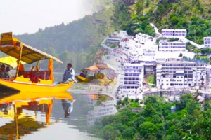 A tranquil scene of a boat on the water, framed by a charming village, perfect for a tour and travel experience.